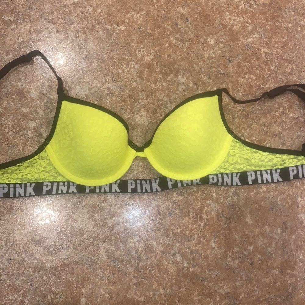 Neon Yellow Victoria’s Secret Bra